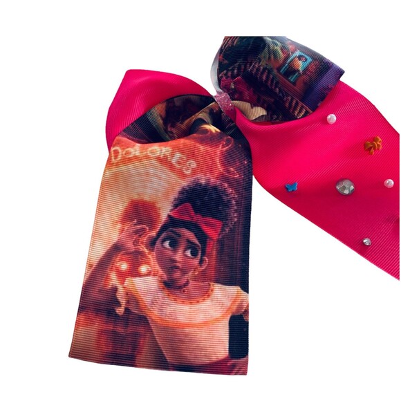 Encanto Dolores Madrigal Cheer Hair Bow Disney Inspired for Girls - Picture 7 of 7
